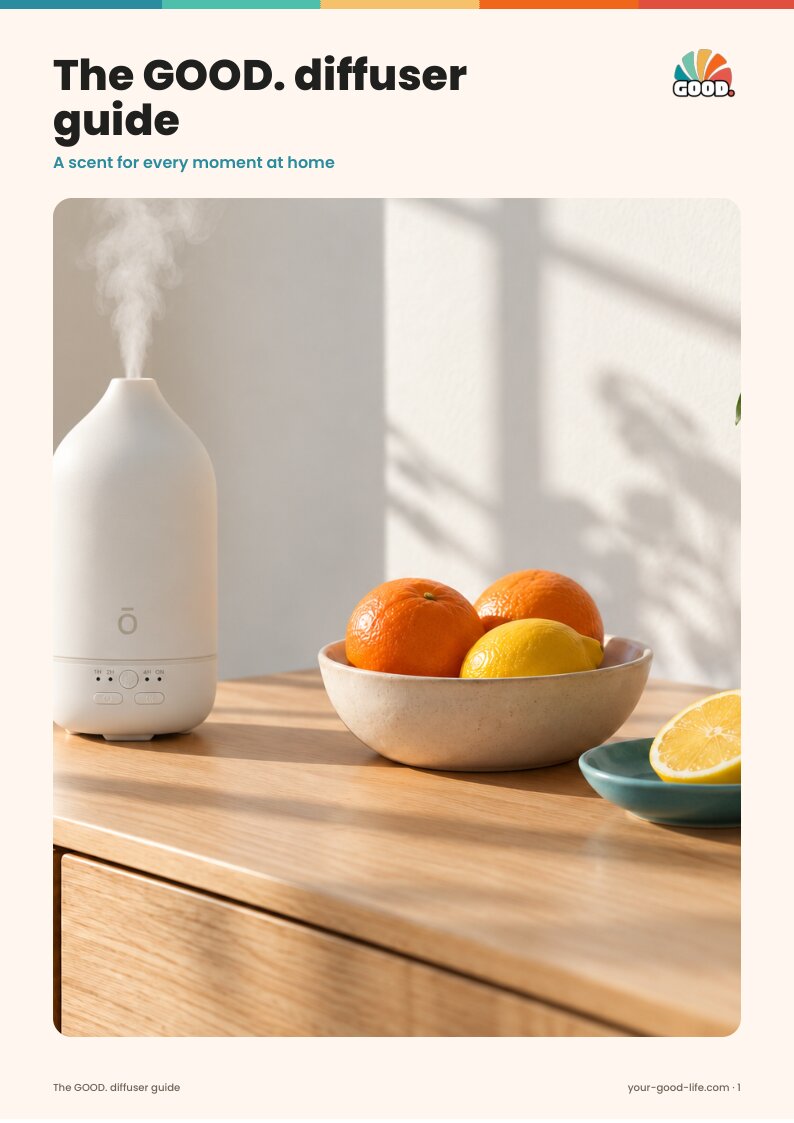 The cover of the GOOD. diffuser guide